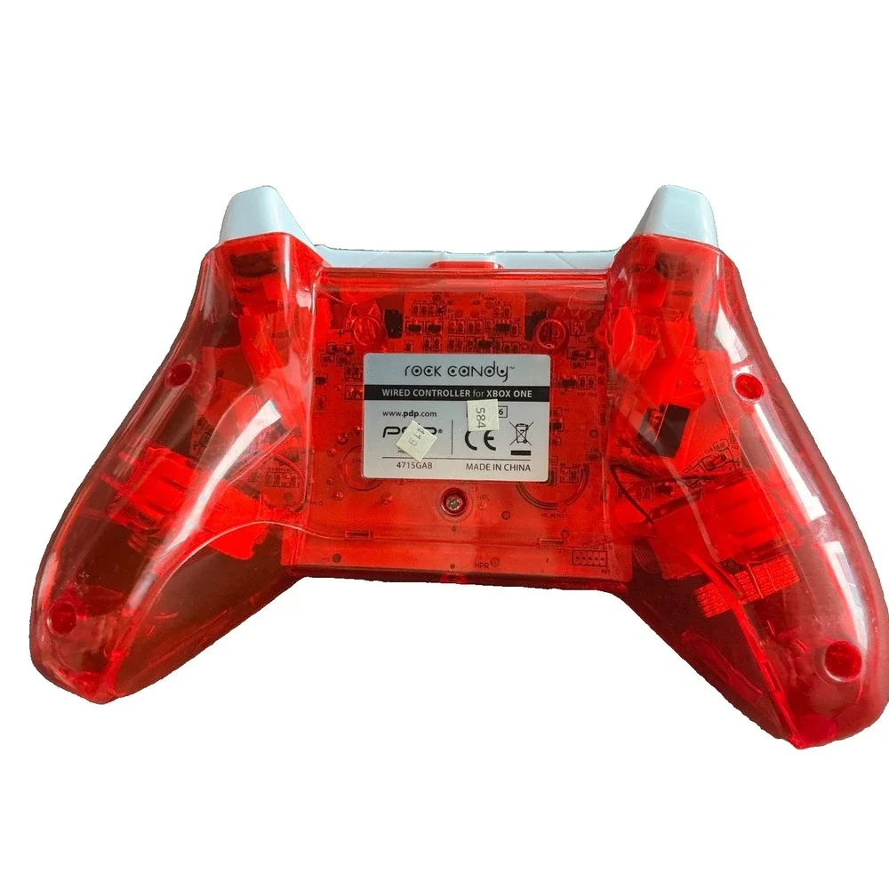 PDP Rock Candy Wired Controller Red White Plastic for Xbox One Console Tested